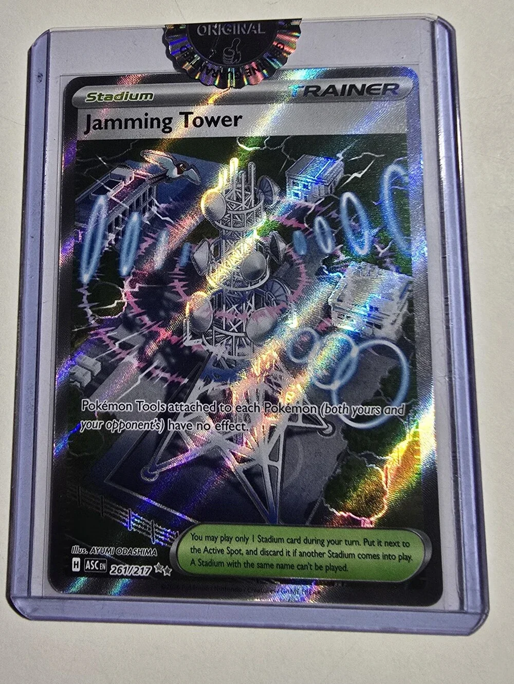 Pokemon Jamming Tower 261/217 Ultra Rare Full Art Ascended Heroes TCG NM